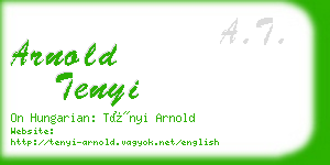 arnold tenyi business card